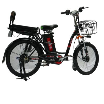 China Model 350W New High Quality Carbon Steel Electric City Cargo Bike 24 Inch Retro E Bikes 48V Men's For Sale for sale