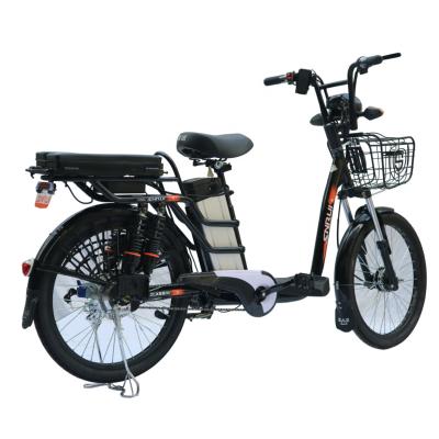 China Hot Steel Factory Newly Selling 350W Cheap Cargo Bike Electric Bicycle 48V Moped City Electric Bike for sale