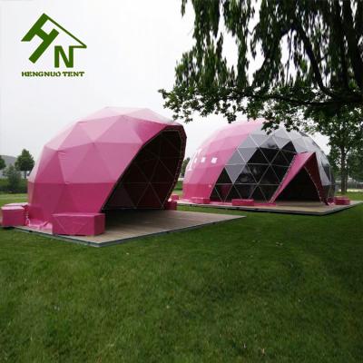 China UV Resistance/Waterproof/Fireproof Steel Frame PVC Coating Dome Greenhouse Geodesic Dome Tent for sale