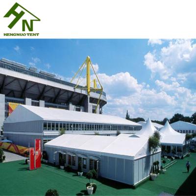 China UV Resistance/Waterproof 2021/Flame Retardant VIP Frame Glass Wall and Aluminum Double Decker Tent Manufacturer for sale