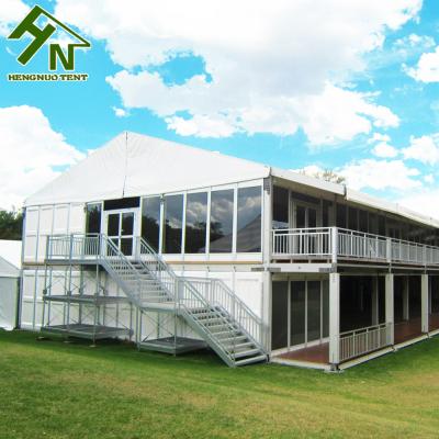 China UV Resistance/Waterproof/Fireproof Double Decker Tent with ABS Glass Wall Hard Wall for VIP Event Wedding Party Sports Banquet Trade Show Exhibtion for sale