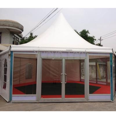 China Weddding Guangzhou Reception Outdoor Gazebo Pagoda Glass Tent for sale