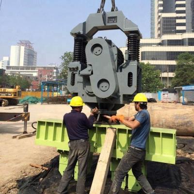 China Pile Driving 60 KW Electric Crane Vibro Pile Hammer For Leaf Pile, Electric Vibratory VibroHammer Electric Driven Pile Hammer for sale