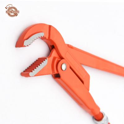 China 45 Degree Multi Functional Bent Nose Power Pipe Wrench with Plunge Handle for sale