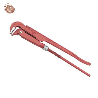 China Free Samples 90 Degree Drawdown Bent Nose Pipe Wrench for sale