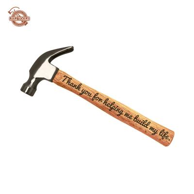 China Claw Hammer Different Sizes Claw Hammer Carved Wooden Handle With Logo Designs for sale