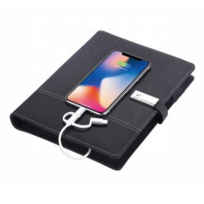 China Notebook + powerbank ready to ship deluxe multifunctional charger notebook power bank 8000mah customized logo wireless power bank notebook with usb for sale