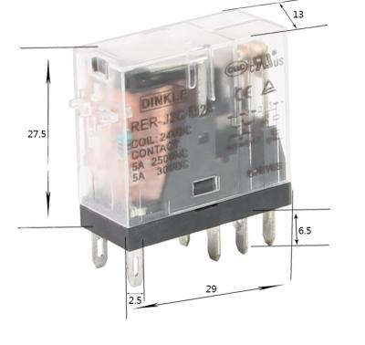 China RER-J2C-D24C 5A standard slim relay compatible with genuine RJ2S-CL-D24 spring. for sale