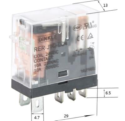 China Standard slim type relay DC24V 10A power relay RER-J1C-D24 pin 5. for sale