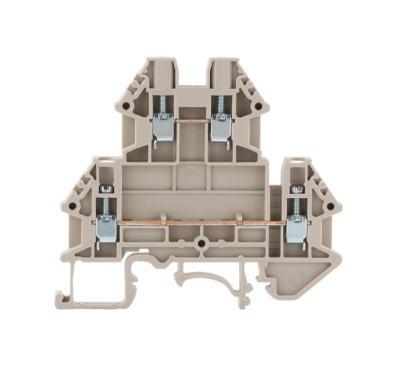 China Square screw guide rail terminal 2.5mm double layer terminal DKK2.5N. DKK2.5N for sale