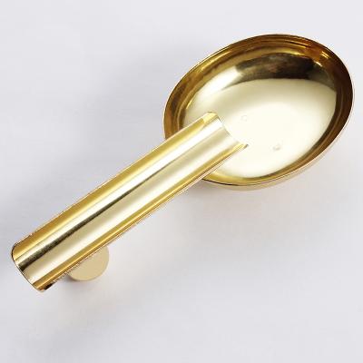 China Gold Plated Stainless Steel Cigar Ashtray Stainless Steel Cigar Holder Dual Function Cigar Tools Factory Customized Color for sale