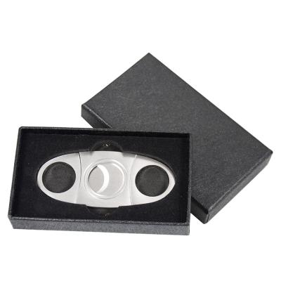 China Stainless Steel Box Set Stainless Steel Cigar Cutter Cigar Scissors GIF Set OEM Packing Cutter for sale