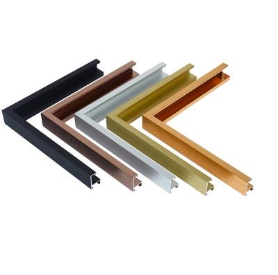 China Modern Custom Size Home Decor Anodized Poster Frame Picture Photo Metal Frame Aluminum Strip Bar Aluminum Profiles Frames Casting for sale