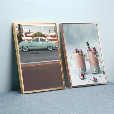 China Aluminum Alloy Material Aluminum Alloy Metal Poster Photo Frame Aluminum Alloy Photo Frame High Quality Lightweight Luxury Frame for sale