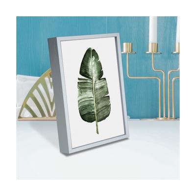 China Hot Selling Aluminum Alloy Material Aluminum Alloy Picture Frame Home Exhibition Wire Drawing Process Aluminum Alloy Photo Frame for sale