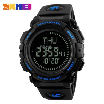 China SKMEI Alarm World Time Skmei Pedometer Watch Men's Digital Wrist Watch Sports Compass Watch 1290 for sale