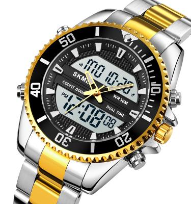 China Skmei 1850 3 Time Analog-Digital Wrist Watch Reloj Pulsera Business Week Luxury Wrist Watch Men's Alarm Skmei for sale