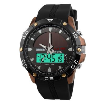 China Simple Custom Brand Watch Analog-Digital Silicone Sport Wrist Watch Men for sale