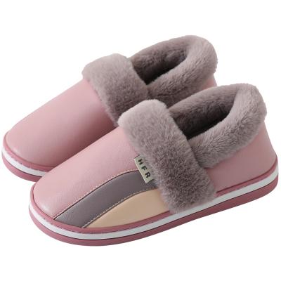 China Winter Home Durable PU Lining Plush Hot Selling Indoor Slippers Love Slides Slippers For Unisex for sale