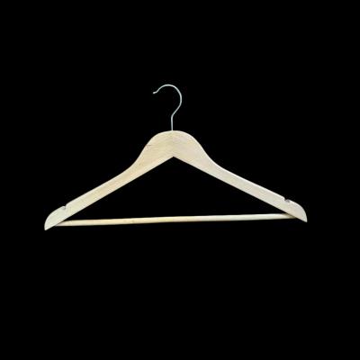 China Behind Doors/On The Walls Log Color Grade 1 Clothes Hanger Solid Wood General Wooden Clothing Store Hotel Hanger for sale