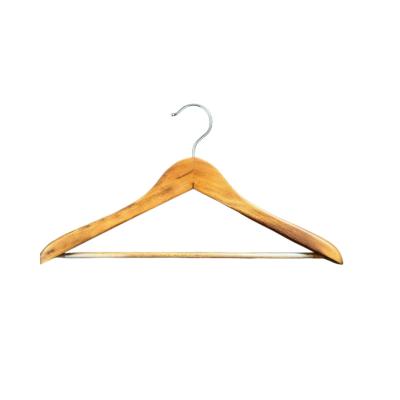 China Behind The Doors/On Walls Wide-Shoulder Suit Hanger Traceless Household Solid Wood Hanger for sale