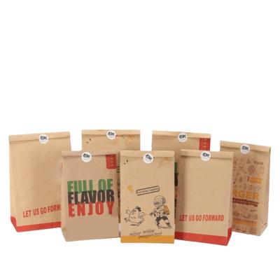 China Recyclable Recycling Brown Rope Handle Bags Square Bottom Kraft Paper Bag for sale