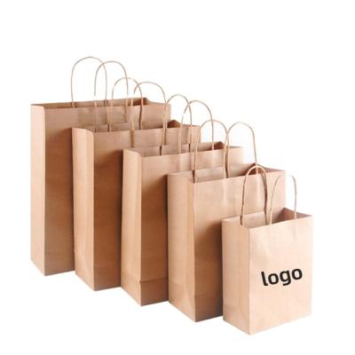 China Reusable Recyclable Brown Kraft Paper Bag Reusable Shopping Bags Kraft Paper Bag for sale