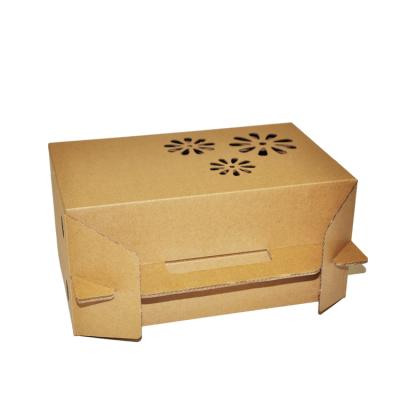 China Factory Supply Custom Disposable Brown Kraft Paper Food Packaging Box Directly for sale