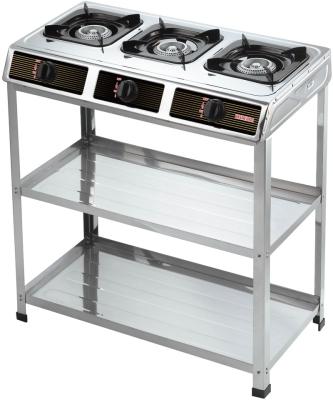 China Deluxe Three Burner Free Standing Gas Cooker for sale