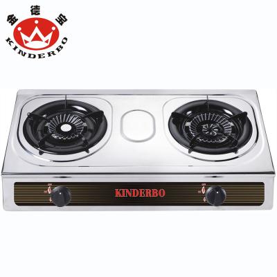 China Cheap Price Stainless Steel 2 Burner Gas Cooker Restaurant Stove China Gas Stove for sale