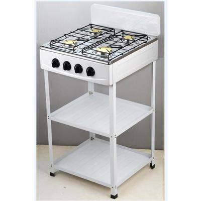 China 4 Burner Outdoor Freestanding Gas Cooker With Shelf for sale