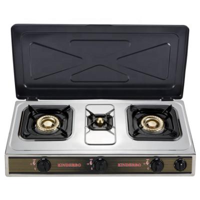 China Household Cast Iron Three Burner Gas Cooker With Timer for sale