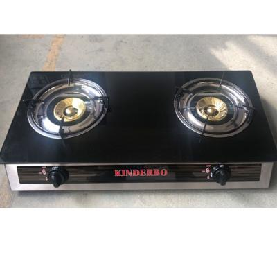 China Household Tempered Glass Two Burner Gas Stove for sale