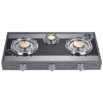 China Household Super Flame Coated Glass Gas Stove Hot Sale Glass Gas Stove for sale