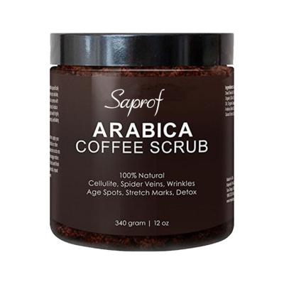 China Eco-Friendly Exfoliator Wholesale 250g Body Scrub Arabica Coffee Scrub Whitening Anti Cellulite Arabia Coffee Body Scrub For Bath for sale