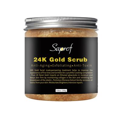 China Wholesale Organic OEM Men's Facial Exfoliator Scrub 24k Gold Face Cream Exfoliating Body Scrub for sale