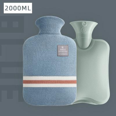 China Wholesale Price 1000ml 2000ml Bag PVC Hot Water Bag Hand Warmer Portable Warmer Plush Rubber Bottle With Cover for sale