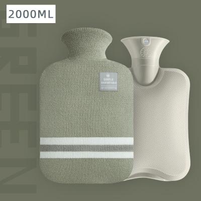 China Wholesale Price 1000ml 2000ml Hand Warmer Plush PVC Hot Water Bag Portable Hot Selling Rubber Bottle Warmer Bag With Cover for sale