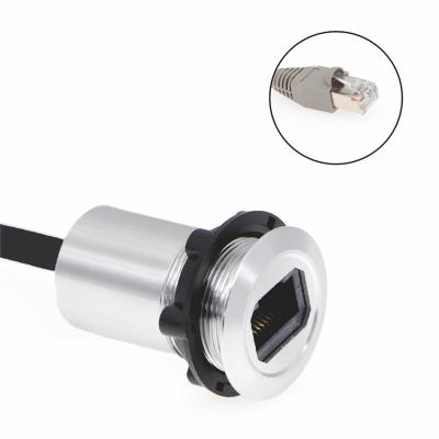 China HDMI CONNECTOR 22mm USB Connector Socket Metal Panel RJ45 Socket Female To Male With Cable 60cm for sale