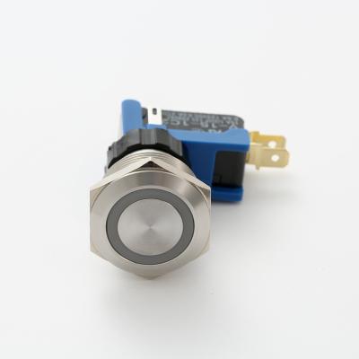 China ELEWIND 30mm Large Metal 15A Current Push Button Switch with Light (PM301-LC-11E/S, Approval) PM301-LC-11E/S for sale