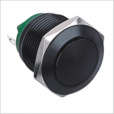 China ELEWIND 19mm Black Aluminum Push Momentary Black Switch (PM191F-10/J/A, 19mm, IP65, ROHS) for sale