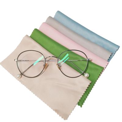 China High Quality Screen Lens 20% Polyester 80% Polyamide Factory Sunglasses Microfiber Cloth Mixed Color Printing Logo Eyeglass Glasses Cleaning Cloth for sale