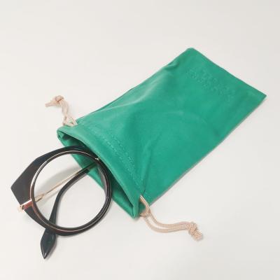 China 80% Polyester 20% Polyamide Microfiber Glasses Cases Custom Logo Sunglasses Pouch Bag Microfiber Glasses Pouch Bags for sale