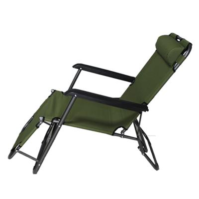 China Hot Selling Easy-carrying Garden Relax Outdoor Adjustable Folding Lounge Bed Chair With Pillow for sale