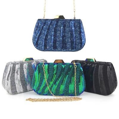 China Luxury Sequin Evening Clutch Bag Ladies Grab Sequin Women Even Hand Clutch Bag Evening Chain for sale