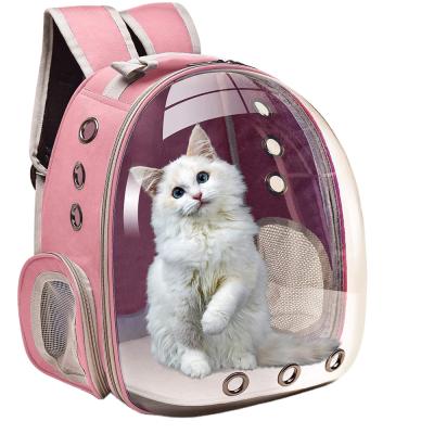 China Small Cage Cat Carrying Backpack Breathable Cat Backpack Travel Space Capsule Dog Carriers Breathable Cat Carrier Bags Breathable Pet for sale