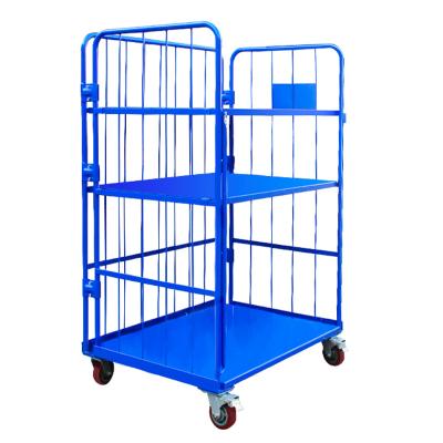 China High Quality Folding Warehouse Trolley Logistics Roll Cart Roll Container For Warehouse for sale