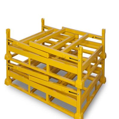 China Save Space Industrial Customized Metal Stackable Pallet Racks Stackable Box Rack Organizer Stacking Rack for sale