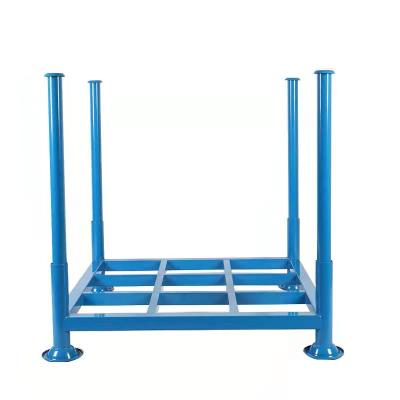 China Customized Space Saving Foldable Metal Industrial Stackable Pallet Racks Stacking Racks Stacking Rack For Storage for sale