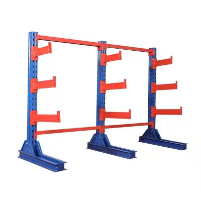 China Industrial Pallet Rack Cantilever Rack One Side 4 Layers Cantilever Racks Cantilever Racking For Long Height Items Storage for sale